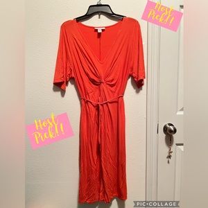 ⚡️Motherhood Maternity Front Twist Dress - Coral